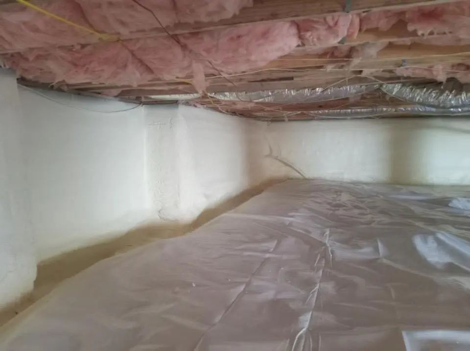 Crawl space encapsulation with closed-cell spray foam for Metal Roof Coating in Pendleton